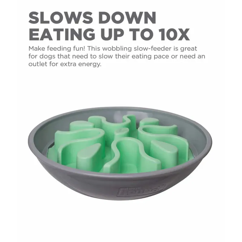 Outward Hound Wobble Slo Bowl Mint 23x8cm | Saktespiser