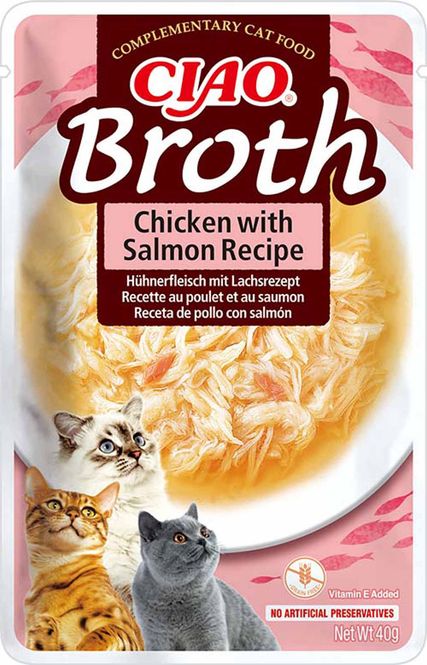 Hovedbilde Inaba Chicken Broth Kylling & Laks 40g | Suppe til Katt