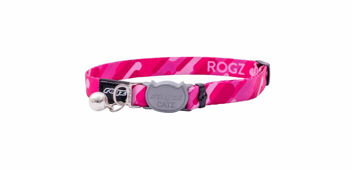 Rogz Fusioncat Geo-halsbånd S rosa