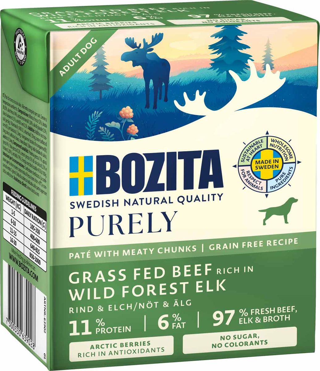 Bozita Hund Purely Paté 370 g Elg