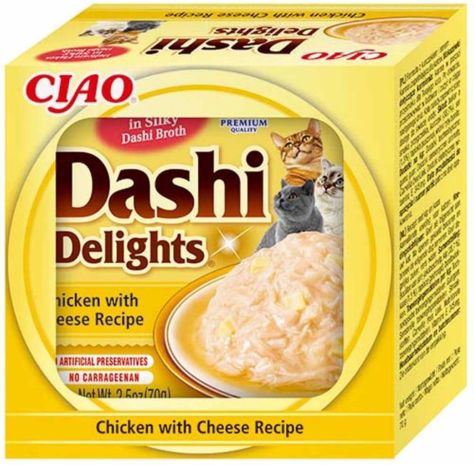 Hovedbilde Inaba Dashi Delights Cheese 70g | Umami Våtfôr med Ost