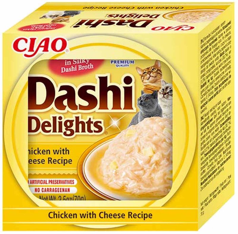 Inaba Dashi Delights Cheese 70g | Umami Våtfôr med Ost