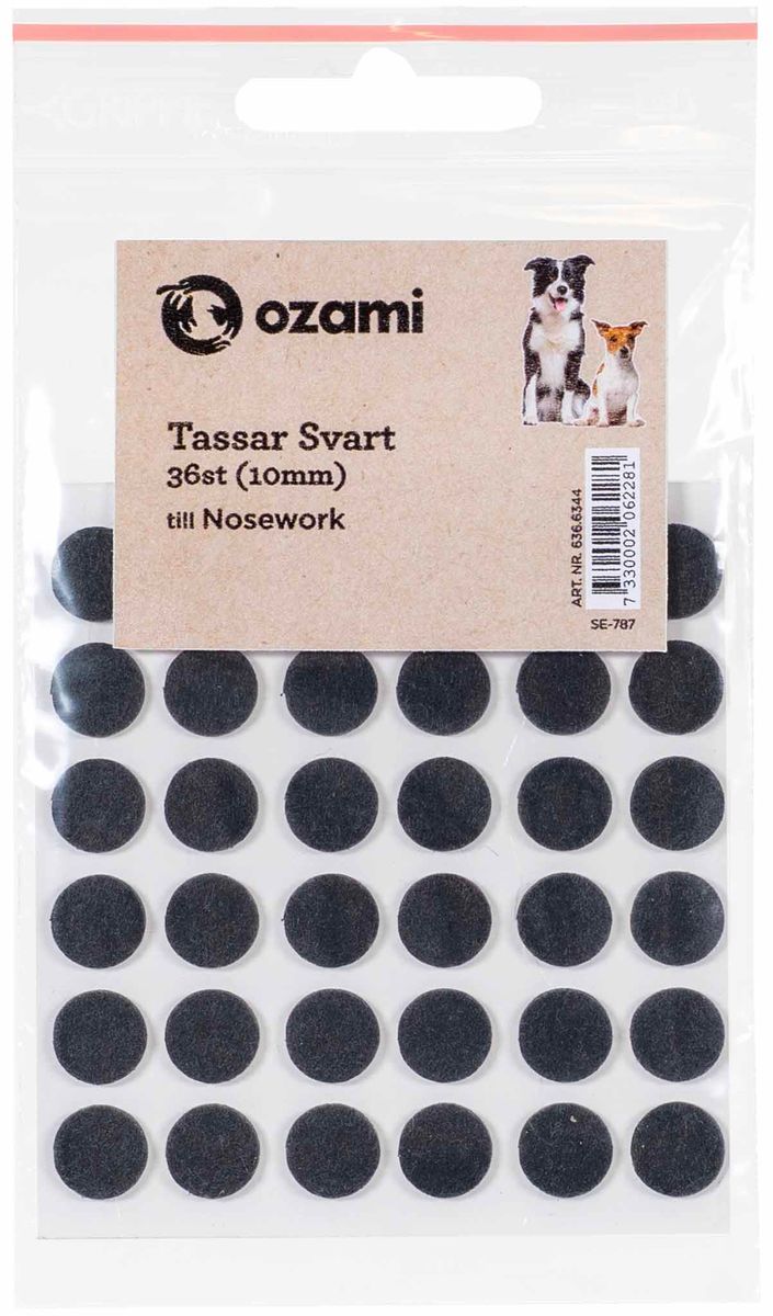 Ozami Nosework Tassar Svart 36 stk (10 mm)