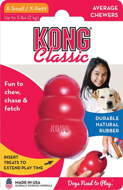 Hovedbilde KONG CLASSIC RØD XS 3x6 cm
