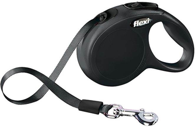 Hovedbilde FLEXI New Classic Rullekobbel (Tape) – Svart, 3 m (XS, opptil ...