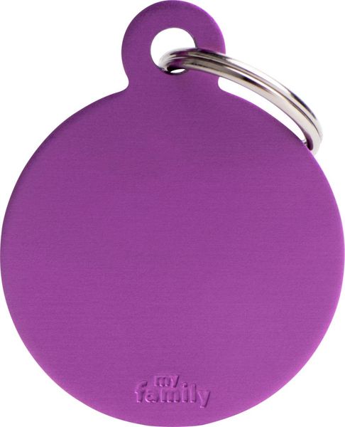 Hovedbilde MyFamily Navnebrikke Sirkel Stor Lilla