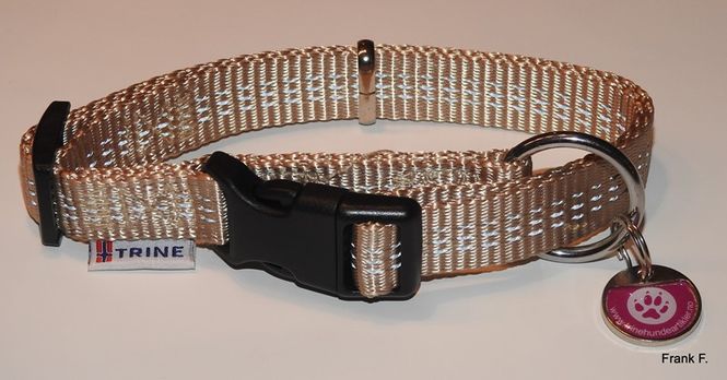 Hovedbilde Trygg Halsbånd Beige XS: 10mm/18-28cm