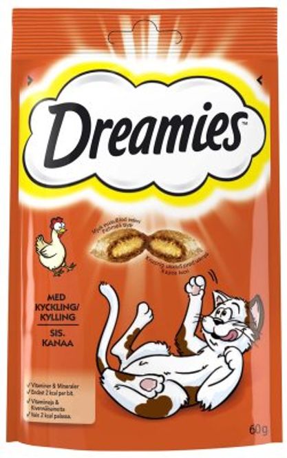 Hovedbilde DREAMIES KATTEGODIS KYLLING 60GR