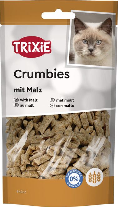 Hovedbilde Trixie Crumbies med Malt 50g | Kattegodbit mot Hårballer