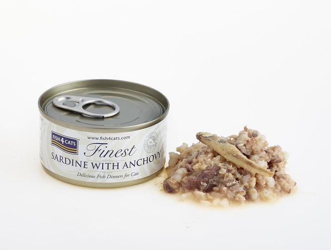Hovedbilde Fish4Cats Wet Sardine & Anchovy 70g | Kornfritt Våtfôr