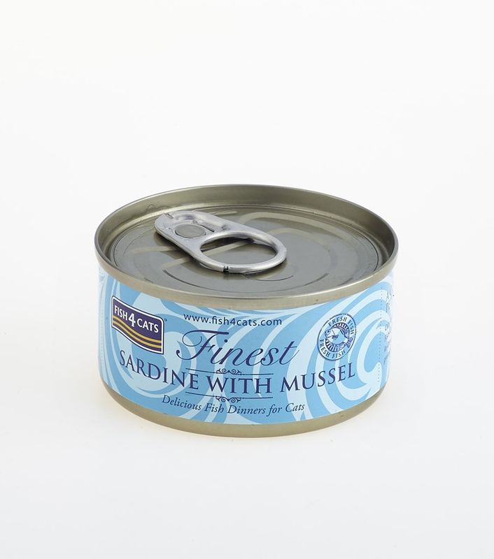 Fish4Cats Wet Sardine & Mussel 70g | Kornfritt Våtfôr