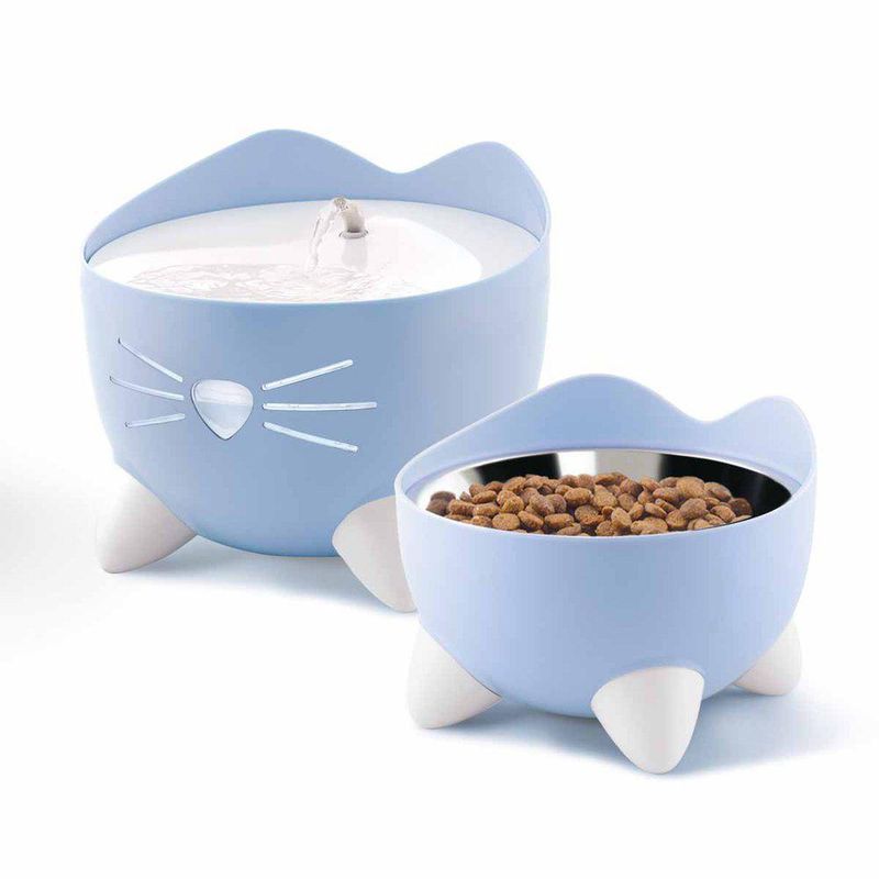 CATIT Pixi Combo Sett. Vannfontene + Mat skål - Blå