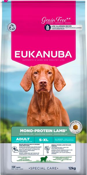 Hovedbilde EUKANUBA Mono-Protein Lam 12kg | Kornfritt Hundefôr
