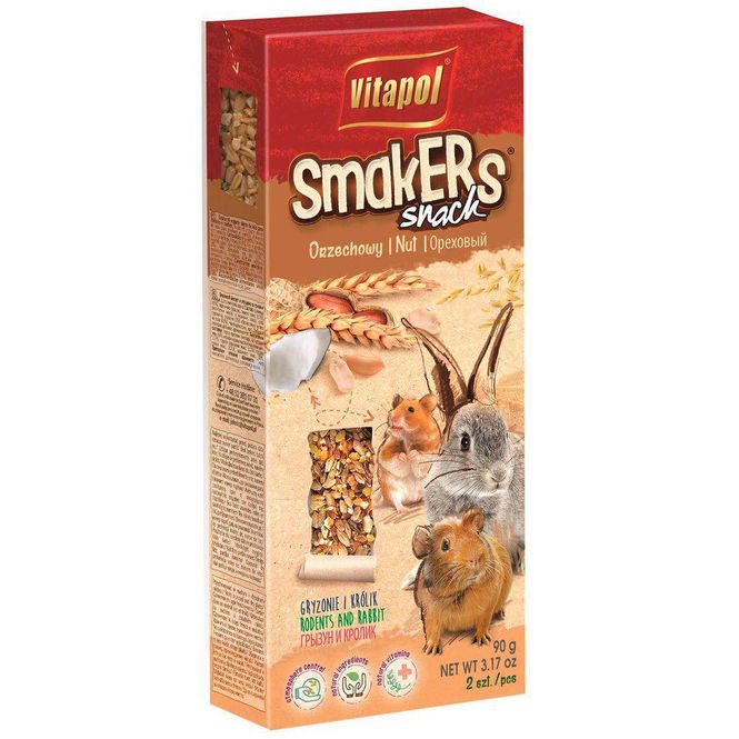 Hovedbilde Vitapol Smakers Nøtter 90g | Energirik Godbit til Gnager