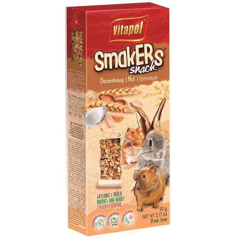 Vitapol Smakers Nøtter 90g | Energirik Godbit til Gnager