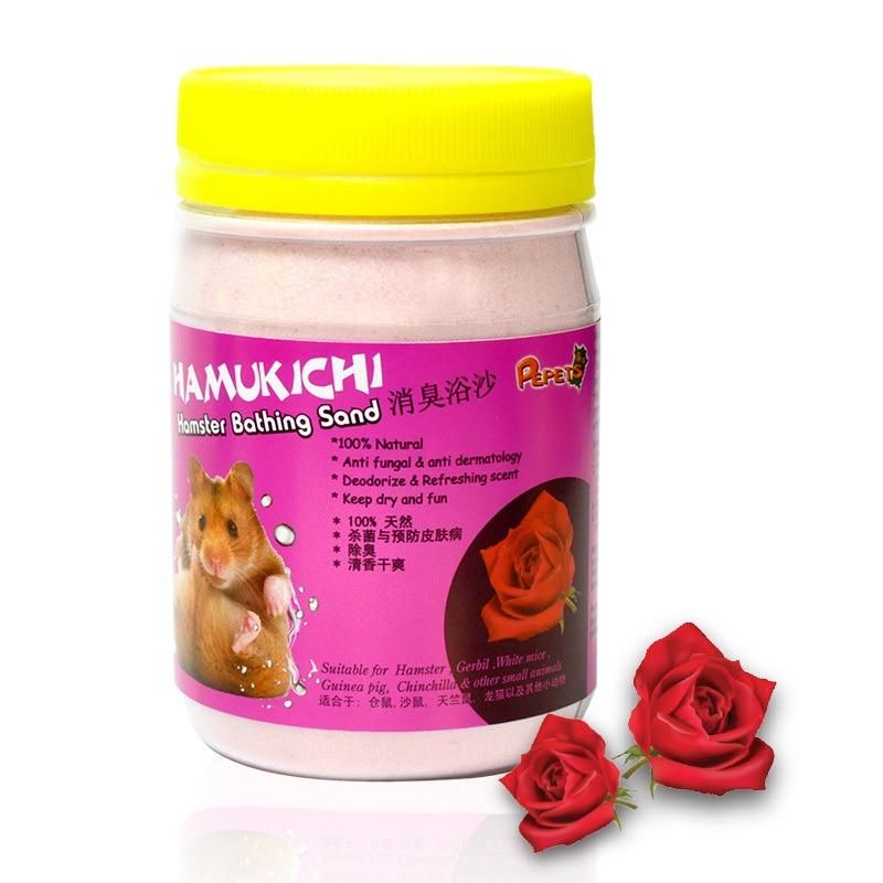 Hamukichi Badesand for hamstere med roseduft 400 gr
