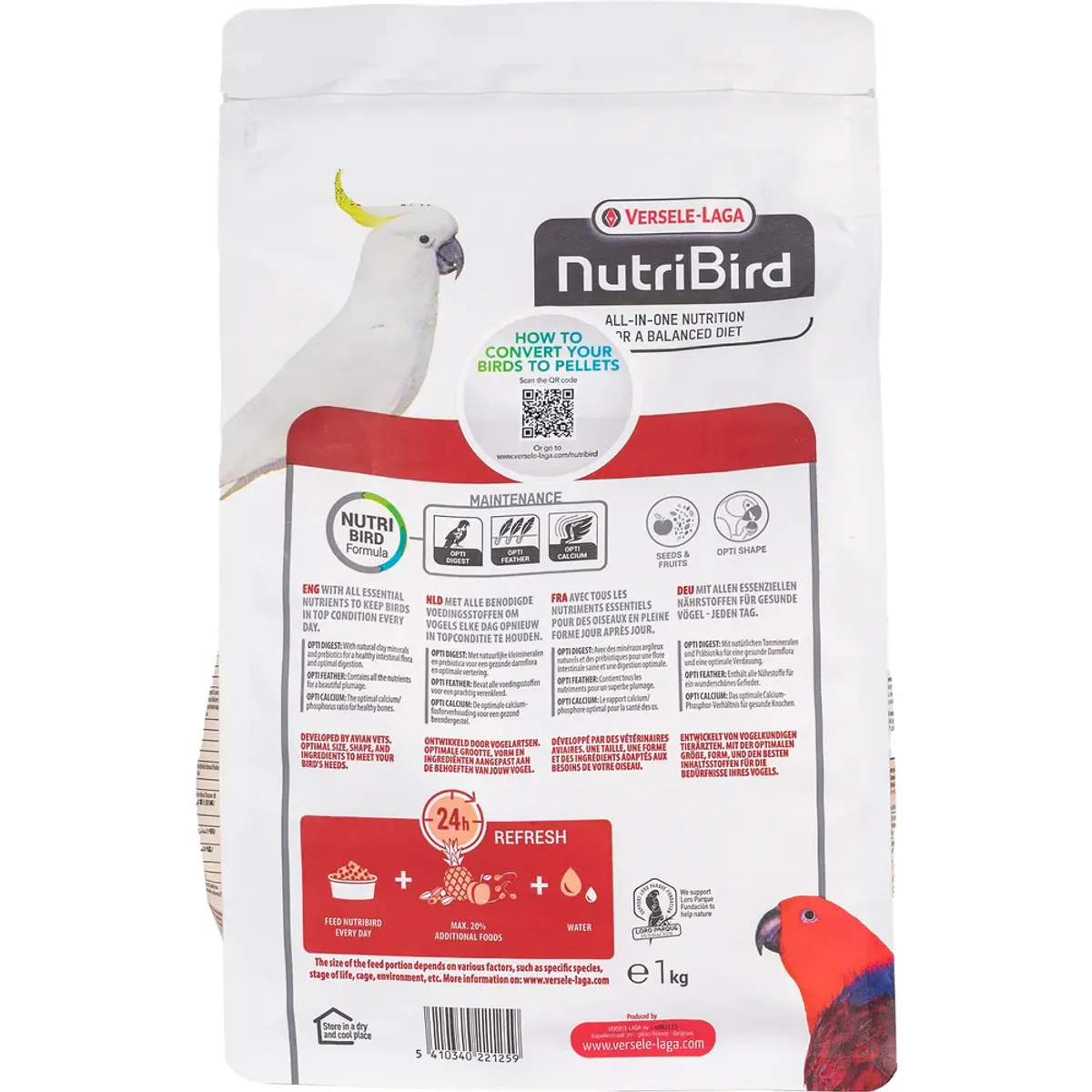 NUTRIBIRD P15 Papegøye Pellets - 1 kg