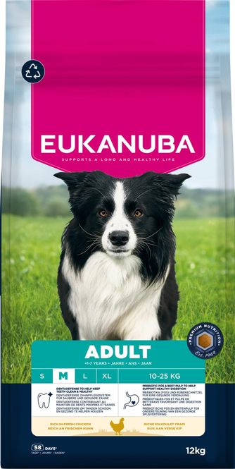 Hovedbilde EUKANUBA Adult Medium Breed Kylling 12kg | Fullfôr