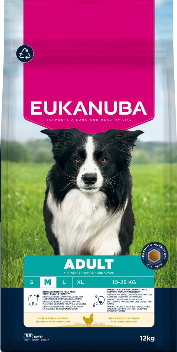 EUKANUBA Adult Medium Breed Kylling 12kg | Fullfôr