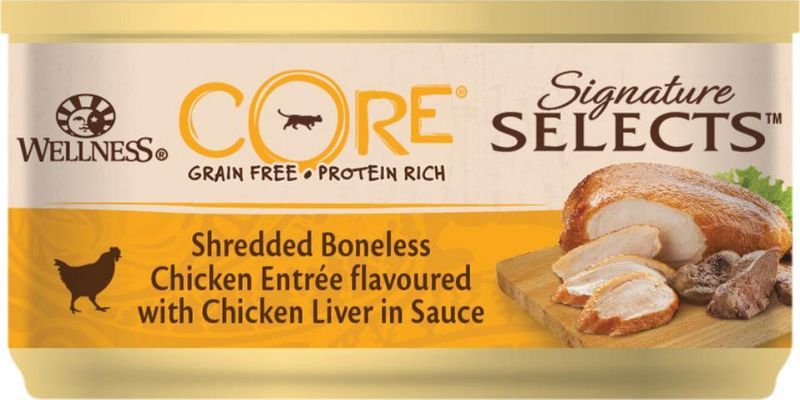 Wellness CORE Sig. Selects Kylling & Kyllinglever 79g