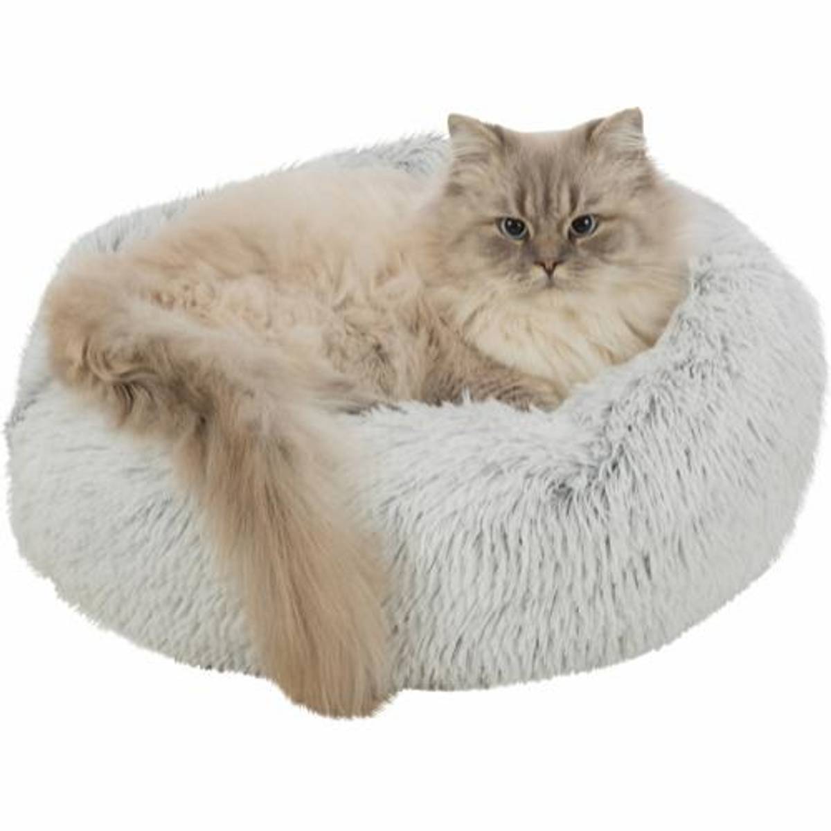 Trixie Harvey Rund Hundeseng Ø50 cm | Hvit/Sort Plysj