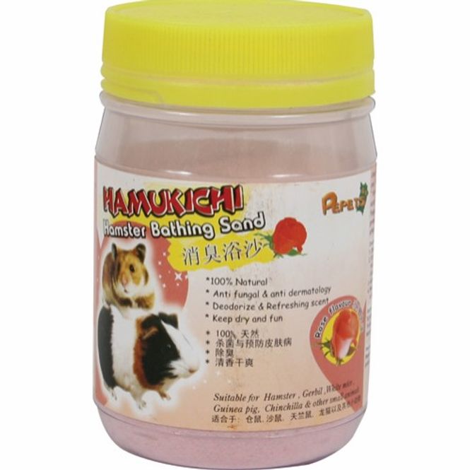 Hovedbilde Hamukichi Badesand for hamstere med roseduft 400 gr