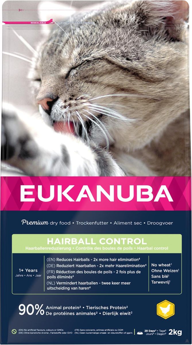 EUKANUBA Cat Adult Hairball Control 2kg | Kylling
