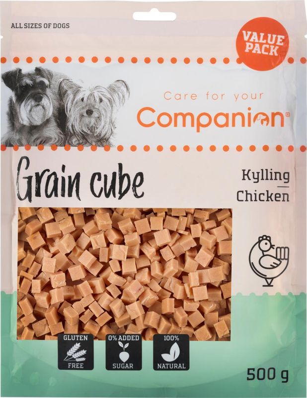 Companion Grain Cube Kylling 500 g | Glutenfri Value Pack