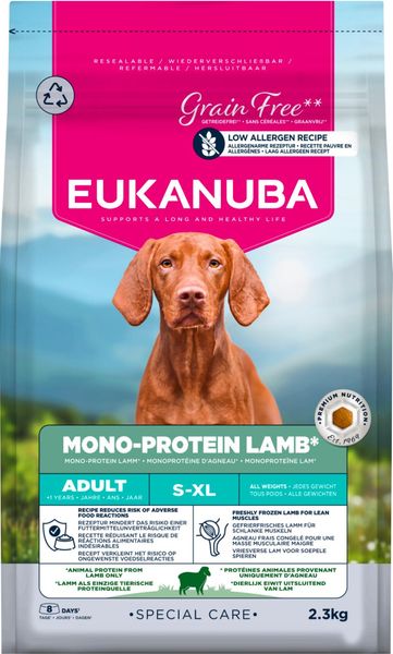 Hovedbilde Eukanuba Mono-Protein Lam 2,3 kg | Hundefôr for Sensitiv Hund