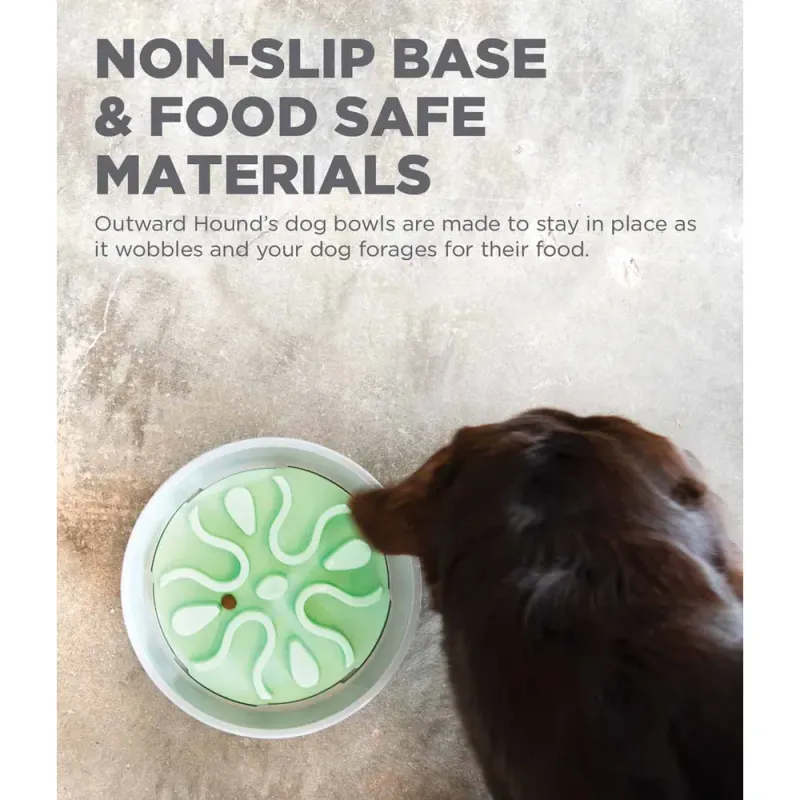 Outward Hound Wobble Slo Bowl Mint 23x8cm | Saktespiser
