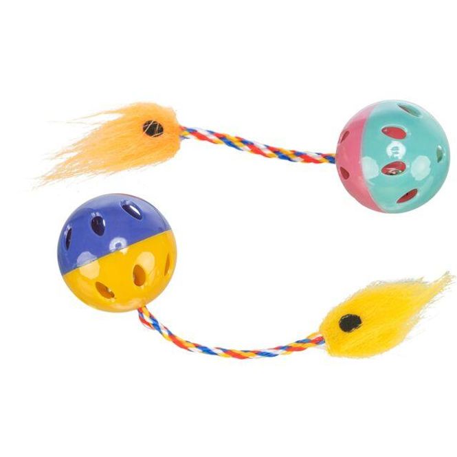 Hovedbilde TRIXIE Ball med Fjær til Katt - 2 stk