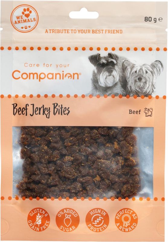Companion Beef Jerky Bites 80g | Tørket Oksekjøtt