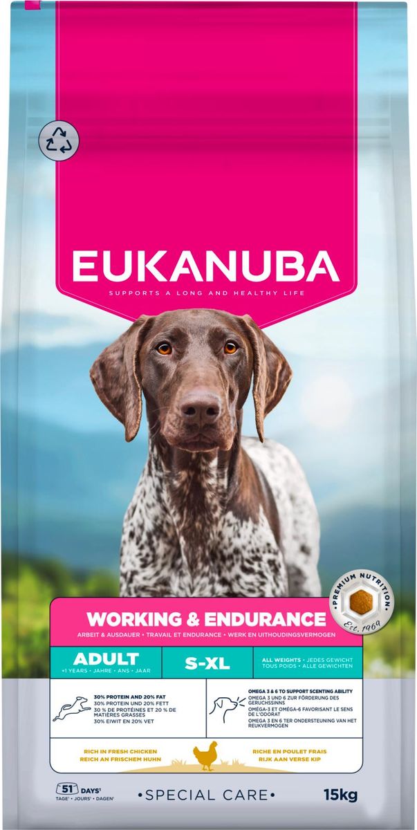 Eukanuba Working & Endurance 15kg | Maksimal utholdenhet