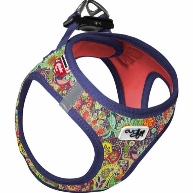 Hovedbilde Curli Air-Mesh Sele Blue-Floral | Fargerik Step-In Sele